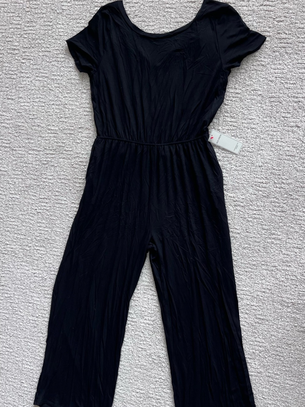 Red Dress Boutique Black Short-Sleeve Wide-Leg Jumpsuit